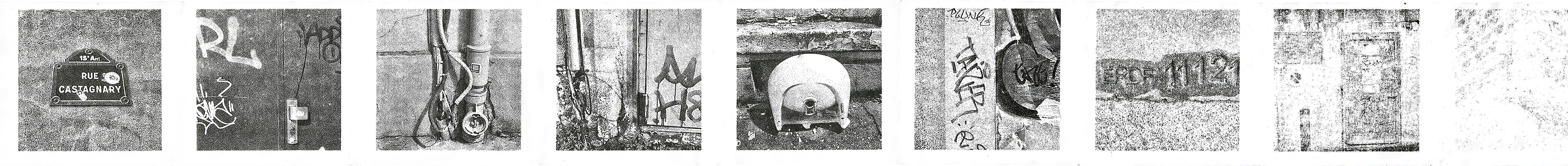 scan du recto de l'édition, galerie de photos de rue en noir et blanc